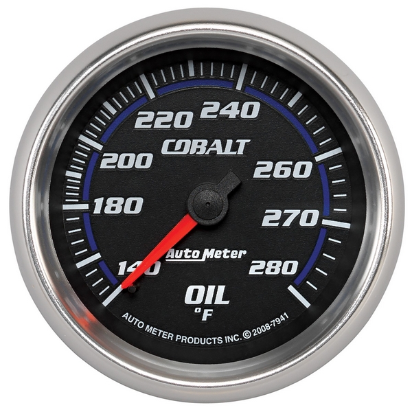 2-5/8" OIL TEMPERATURE, 140-280 F, COBALT